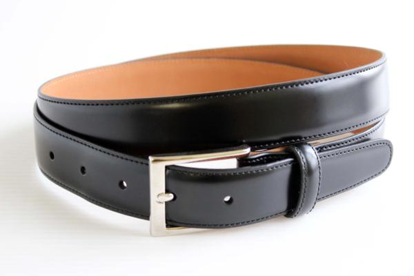 イタリア製 Brooks Brothersブルックスブラザーズ レザーベルト 黒 40