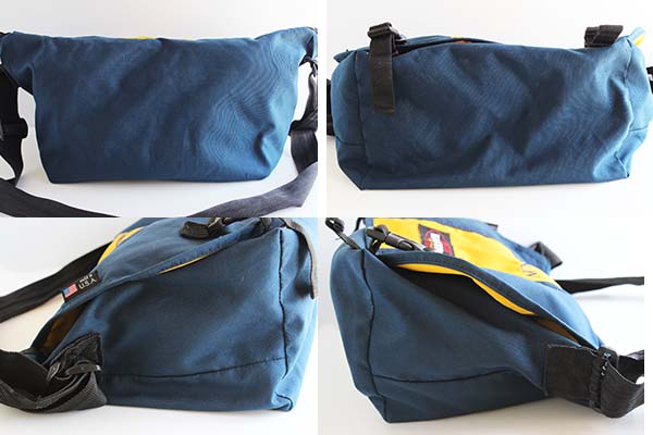 90s USA製 EASTPAKイーストパック ショルダーバッグ 紺x黄 - Sixpacjoe