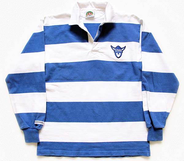 カナダ製 BARBARIANバーバリアン LUTHER刺繍 太ボーダー コットン