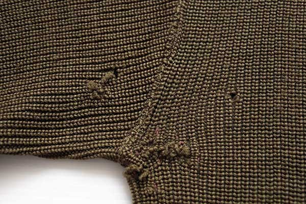 40s 米軍 USAAF A-1 Vネック ウールニット セーター オリーブドラブ