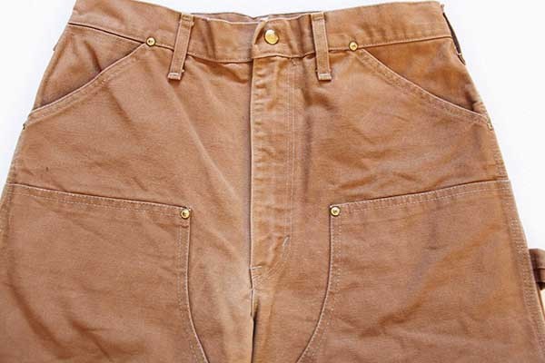 80s USA製 carharttカーハート ダック地 ダブルニー ペインターパンツ