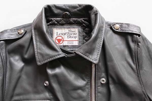 70s Sears キルティングライナー ダブルライダース レザージャケット