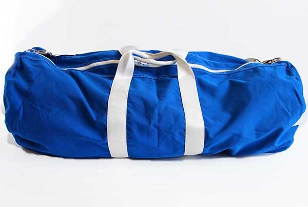 90s USA製 LANDS'ENDランズエンド 2WAY ダッフルバッグ 青×白 大型