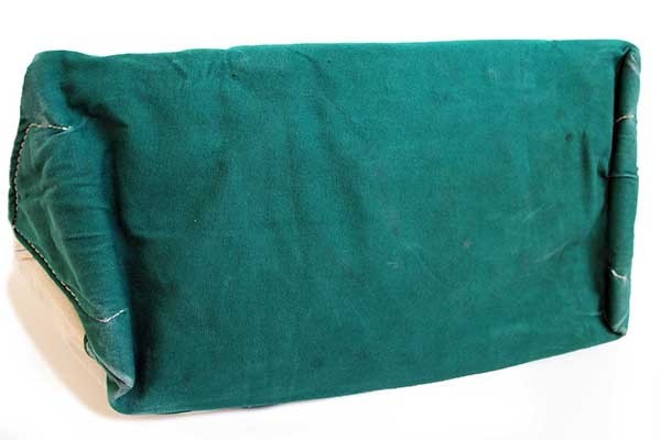 80s USA製 LANDS'ENDランズエンド 耳付き キャンバス トートバッグ 緑