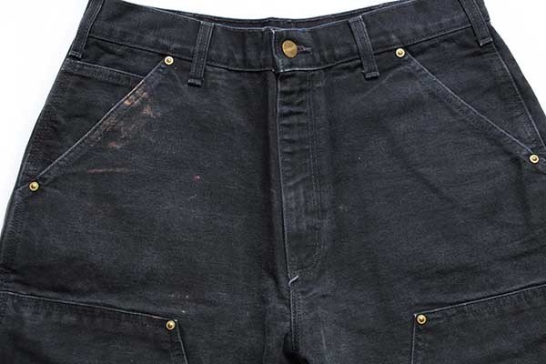 USA製 carharttカーハート ダブルニー ダック地 ペインターパンツ 黒