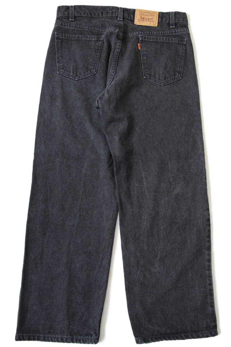 90s USA製 Levi'sリーバイス 565 ブラック デニムパンツ w33 L28 HUSKY