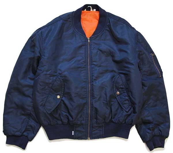 90s イタリア製 Levi'sリーバイス MA-1タイプ ロゴ刺繍 ナイロン