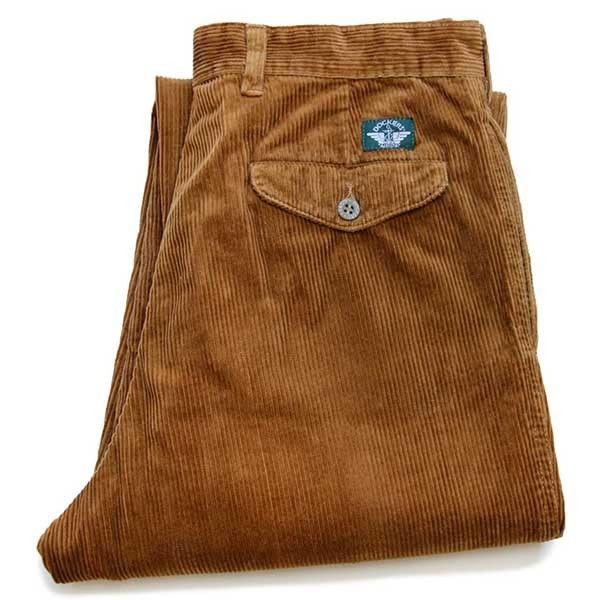 90s DOCKERSドッカーズ ツータック コーデュロイパンツ 茶 w33 L30