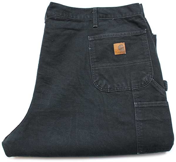 00s USA製 carharttカーハート ダック地 ペインターパンツ 黒 w48 L32
