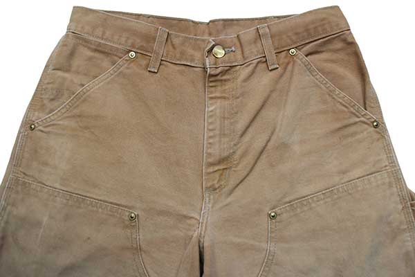 90s USA製 carharttカーハート ダブルニー ダック地 ペインターパンツ