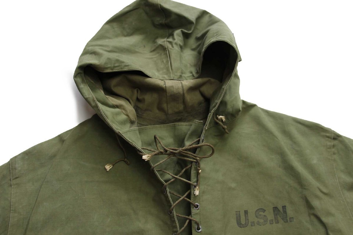 40s 米軍 U.S.NAVY N-2 デッキ レインパーカー オリーブドラブ