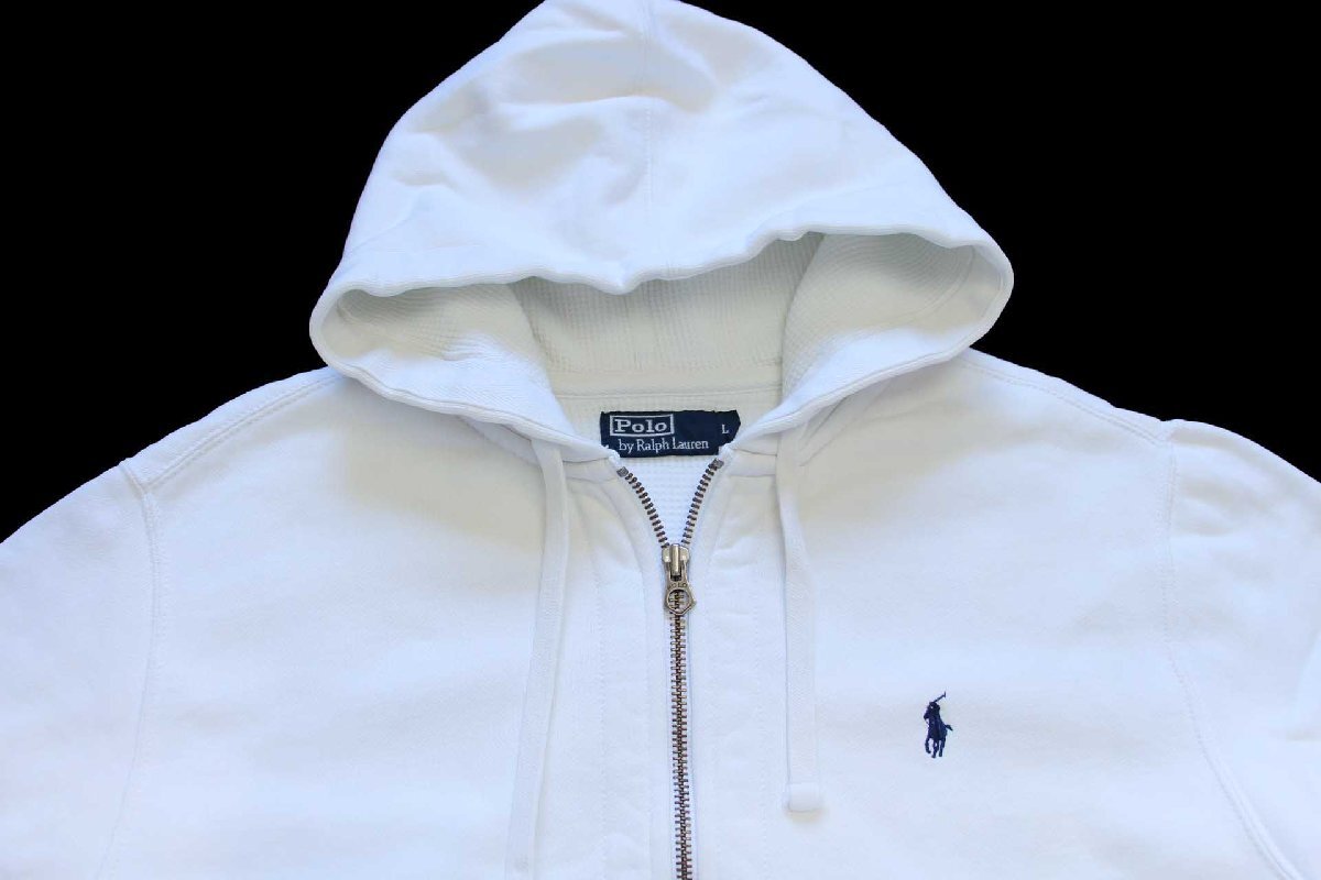 00s ポロ ラルフローレン ワンポイント 裏サーマル スウェット ジップ