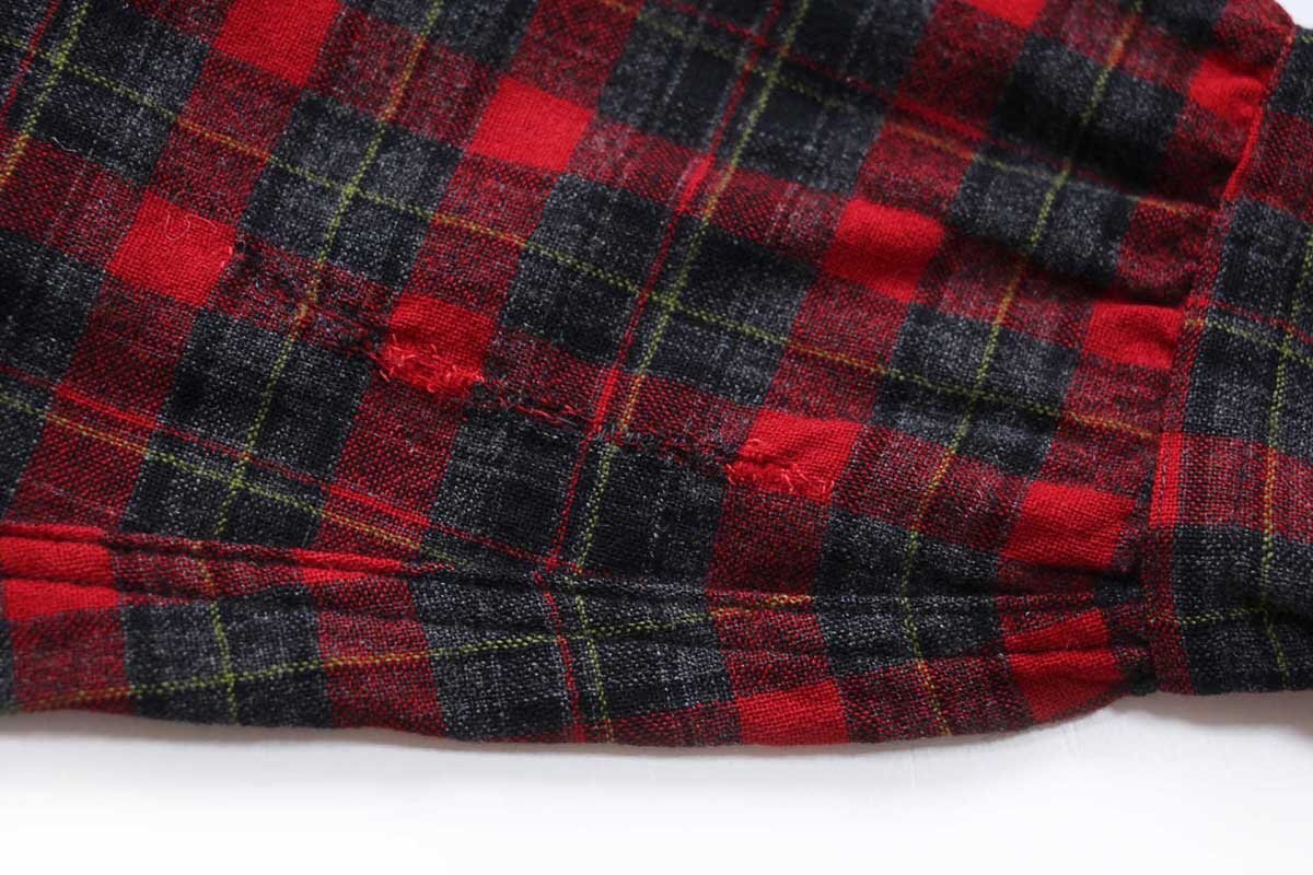 60s PENDLETONペンドルトン チェック オープンカラー ウールシャツ