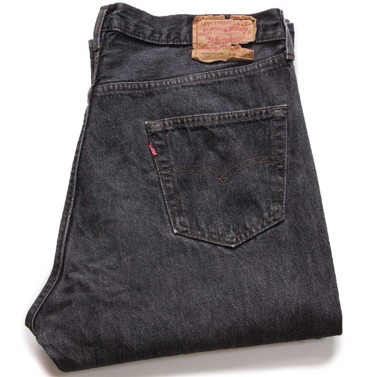 90s USA製 Levi'sリーバイス 501 先染め ブラック デニムパンツ w38