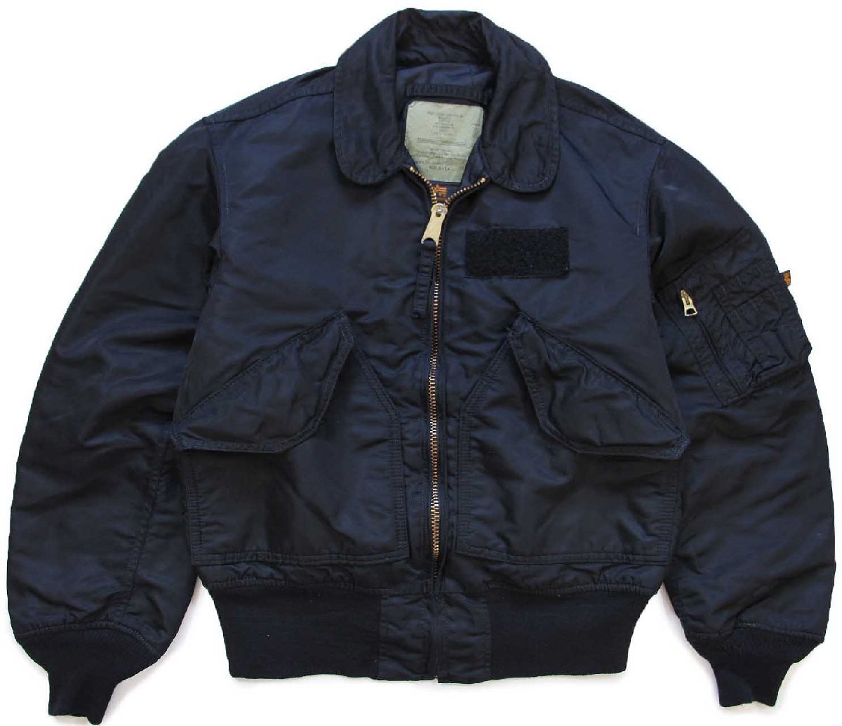 90s USA製 ALPHAアルファ CWU-45/P フライトジャケット 黒 S