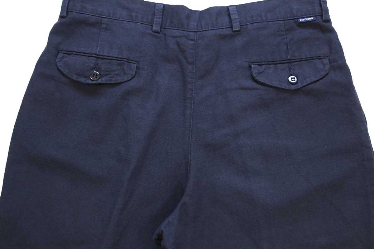 00s DOCKERSドッカーズ Classic Fit ツータック スラックス リネン