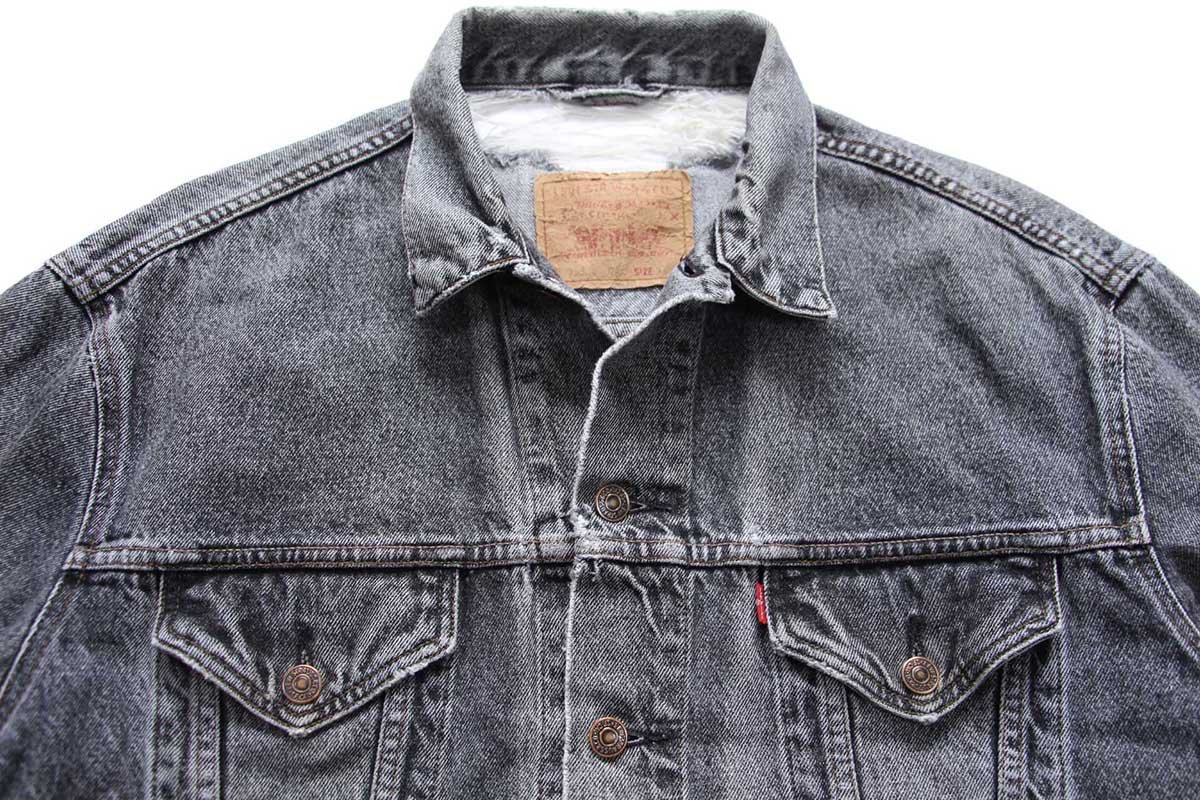 90s Levi'sリーバイス 70503 先染め ブラック デニムジャケット 4