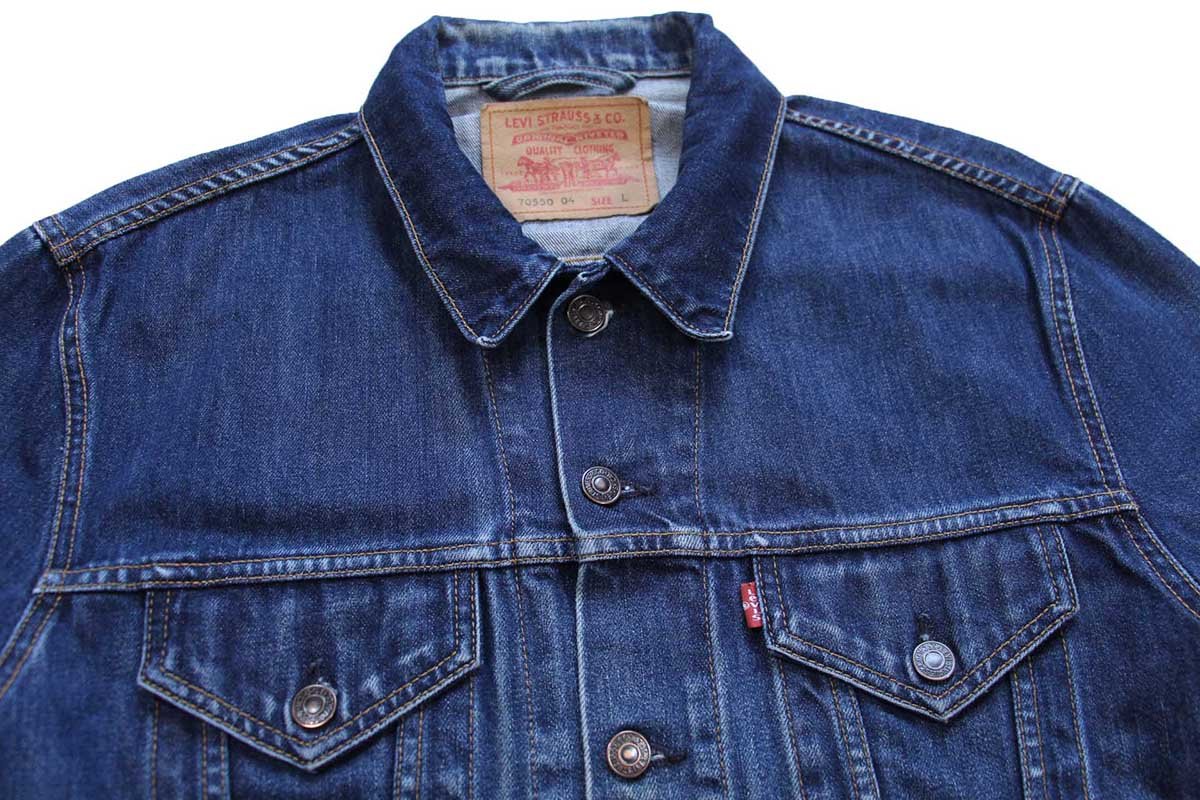 00s トルコ製 Levi'sリーバイス 70550 デニムジャケット 4ポケット L