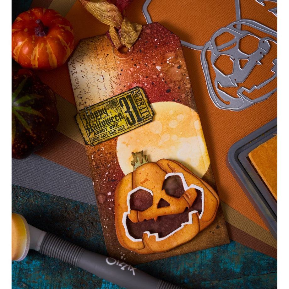Tim Holtz Sizzix Layered Jack-O-Lantern Thinlits Die 662373