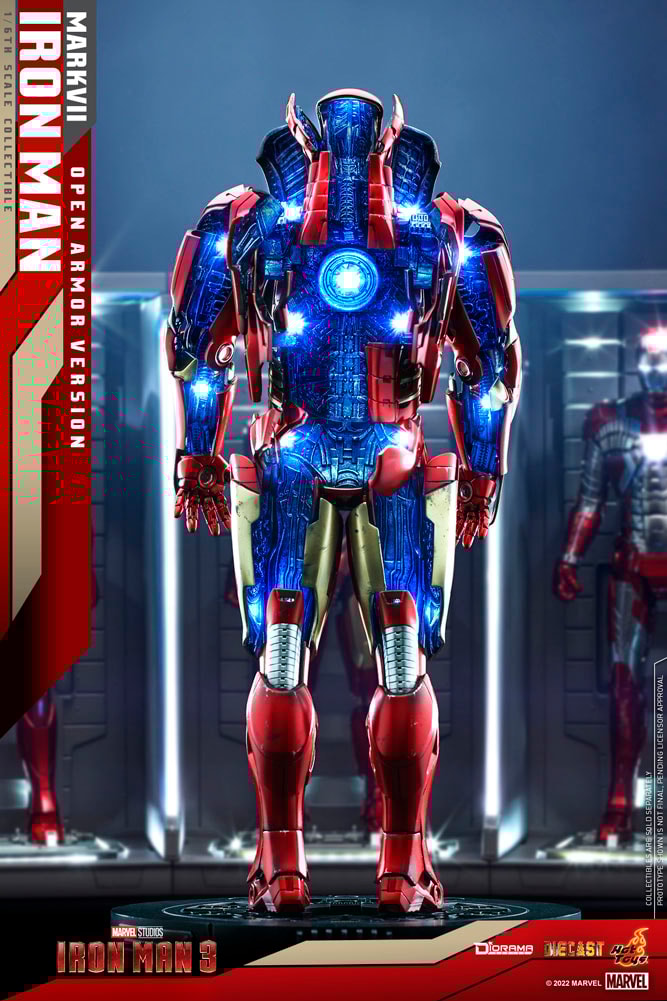 Iron Man Mark VII (Open Armor Version) Sixth Scale Diorama by Hot
