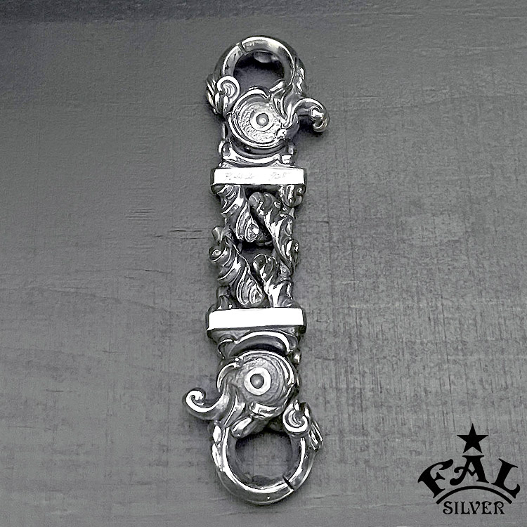 エフエーエル F.A.L FAL シルバー キーチェーン アラベスク リーフ