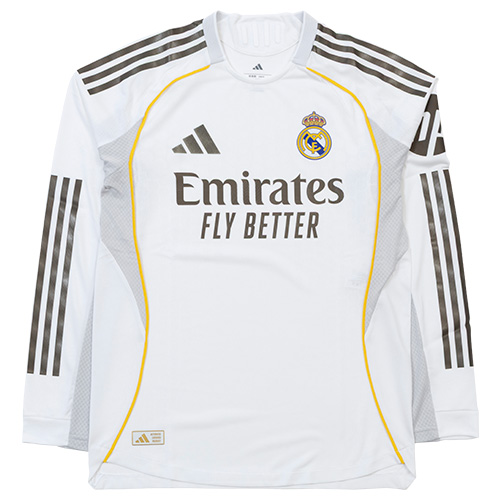 25-26 レアル・マドリード HOME オーセンティック長袖ユニフォーム