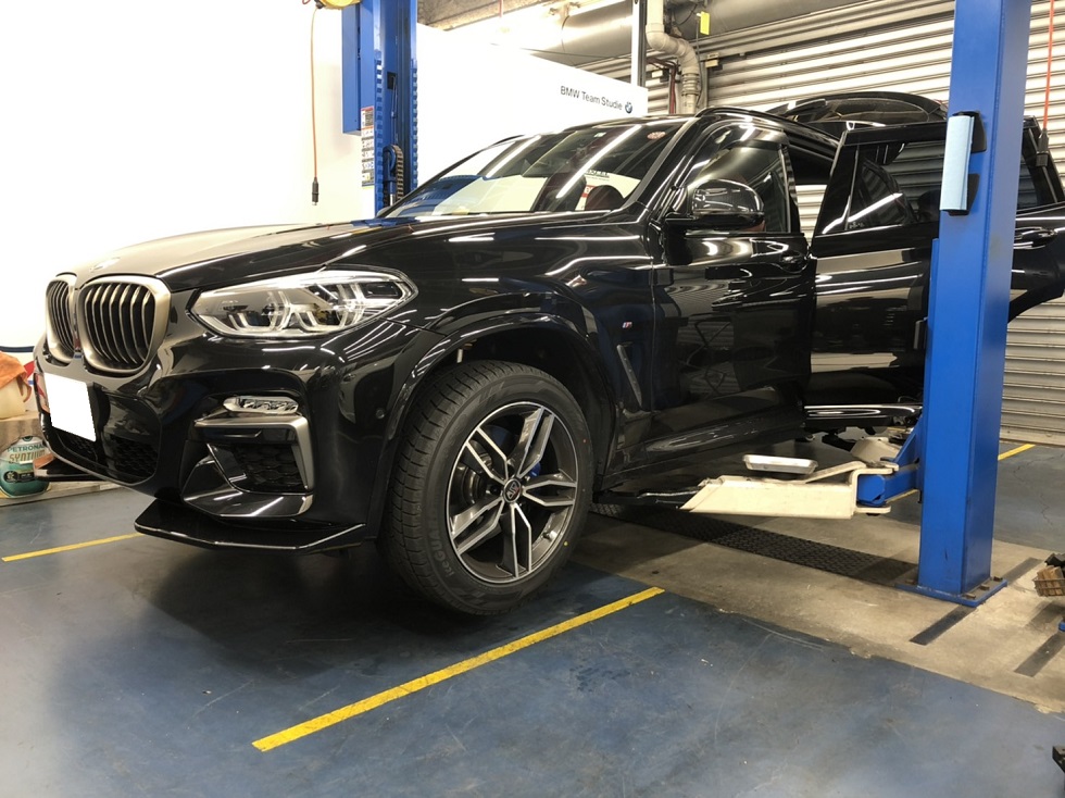 年明けはBMW X3(G01)M40dにKW ヴァージョン3サスペションご装着作業
