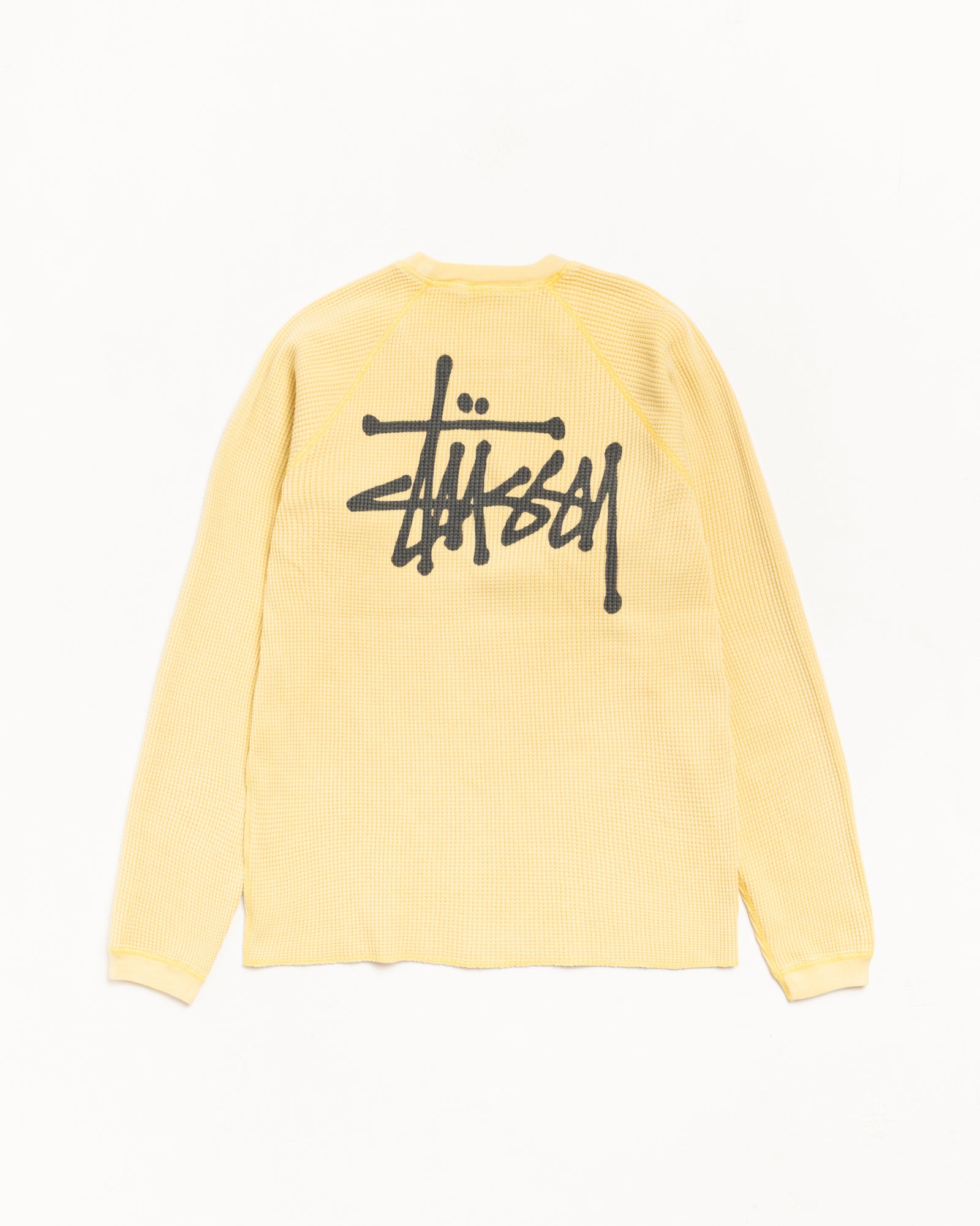 Basic Stüssy Thermal – Pale Yellow | Tops & Knits | Stüssy