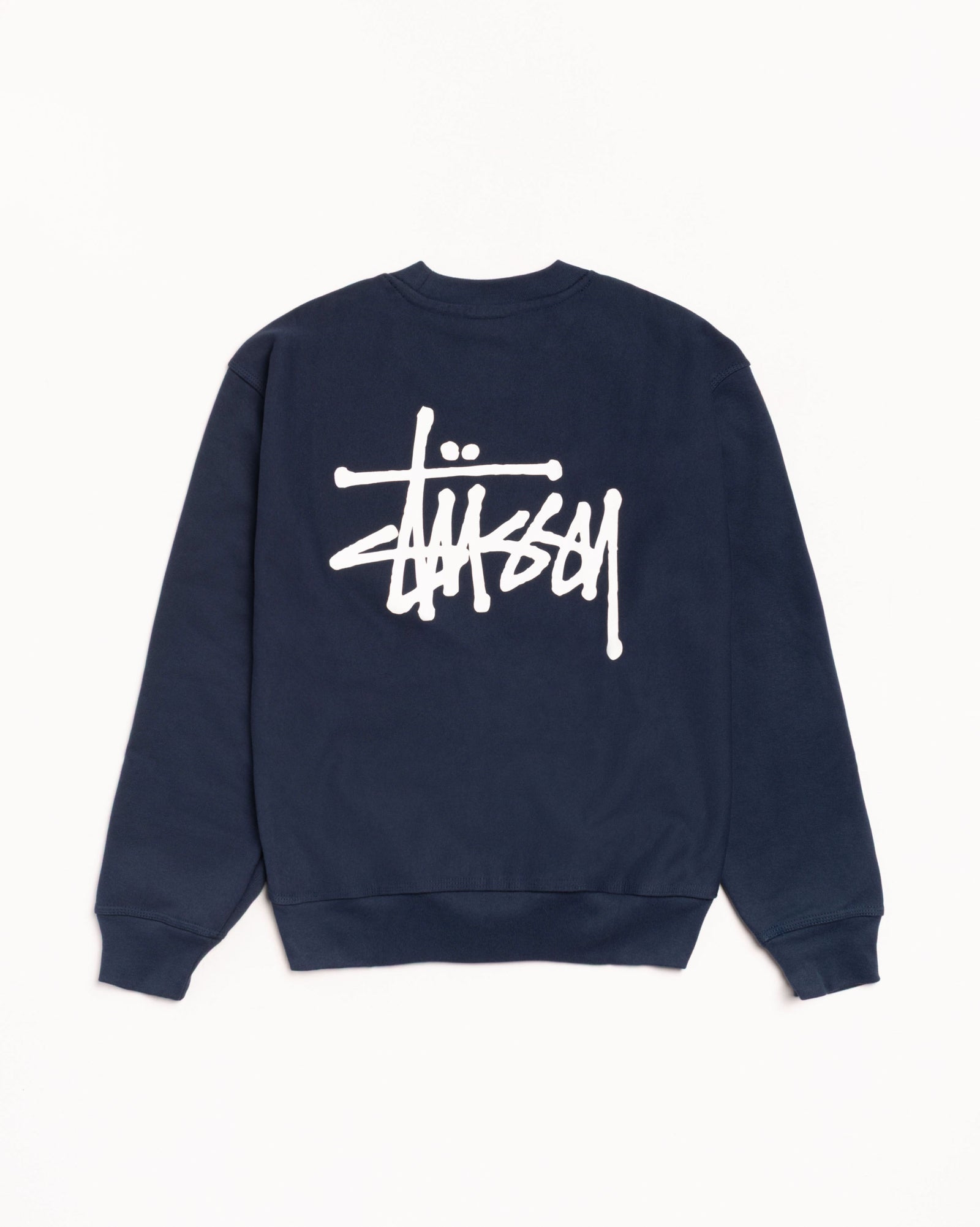 Basic Stüssy Crew – Navy | Crew Sweats | Stüssy