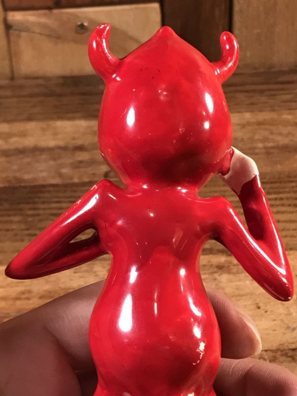 Red Devil Message Ceramic Doll レッドデビル ビンテージ セラミック