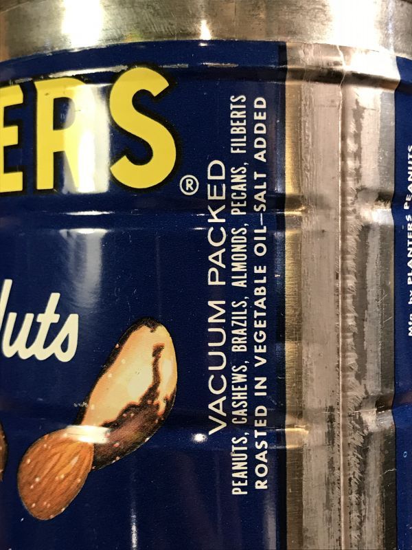 Planters Mr Peanut “Mixed Nuts” Tin Can ミスターピーナッツ