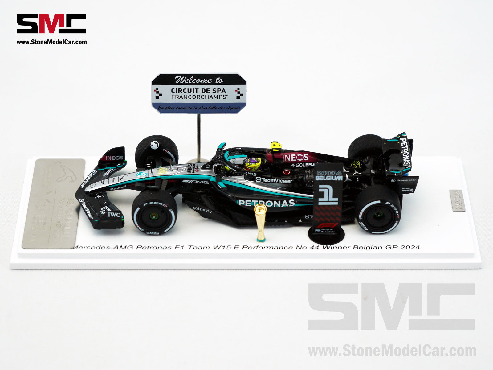 Mercedes F1 W15 #44 Lewis Hamilton Belgium GP 2024 Winner Spark 1