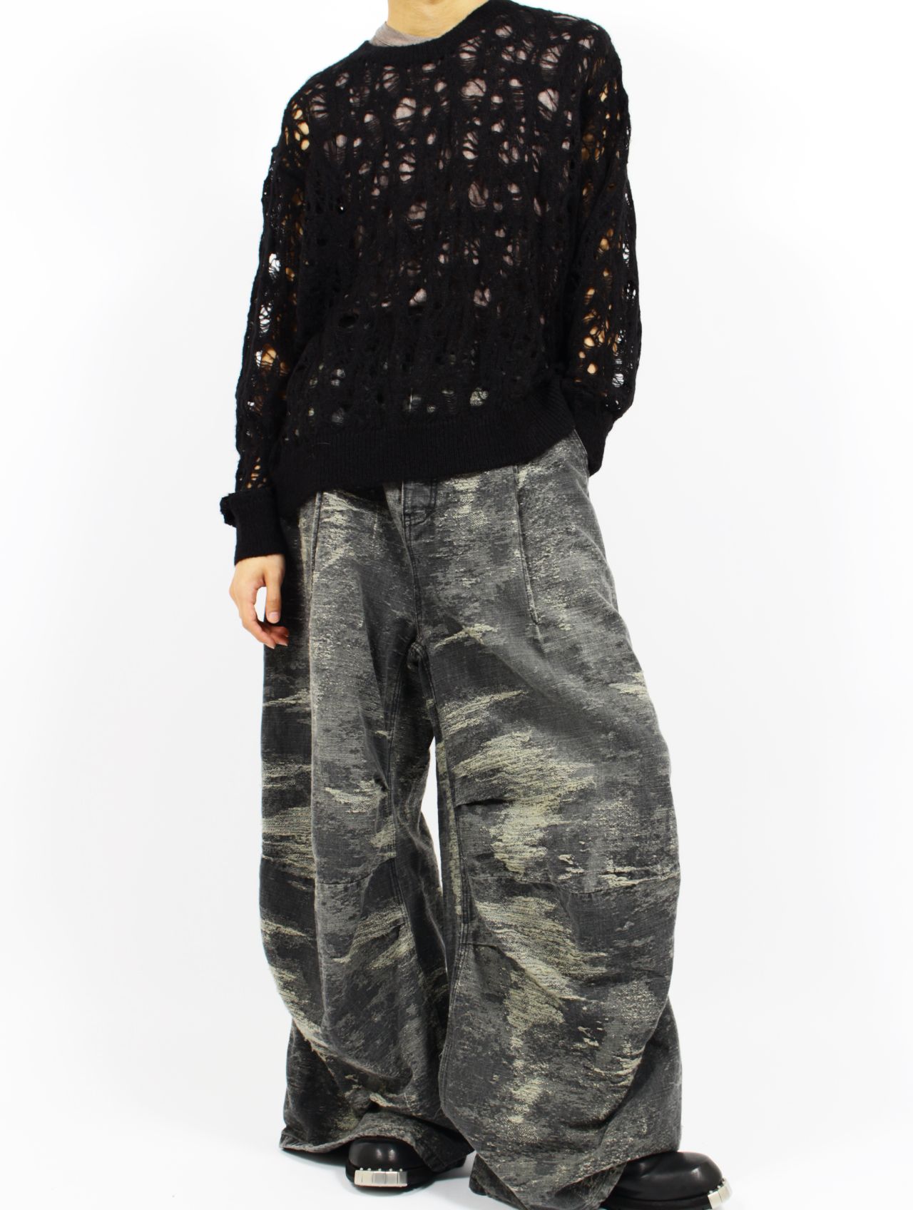 TAAKK - 【25AW】デニム デザイン トラウザーズ ワイドパンツ / DESIGN