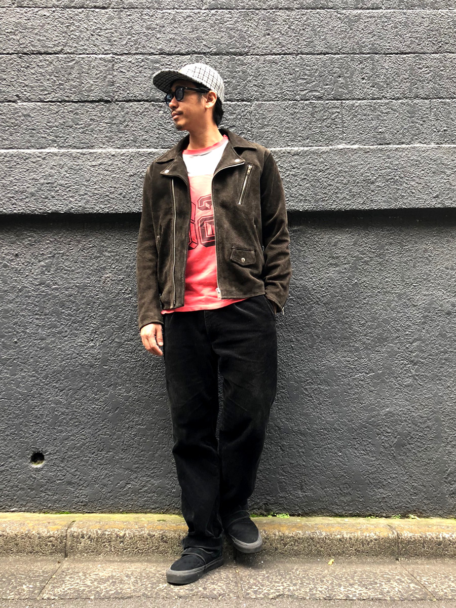 世代別アウトフィット – Cow Suede Double Riders Jacket- ｜ STANDARD