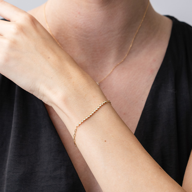 DIAMOND LINK BRACELET(1ZU0483)K18 ブレスレット｜スタージュエリー