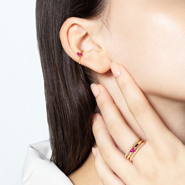 MYSTERIOUS HEART RUBY RING(1ZR1228)K18 リング｜スタージュエリー