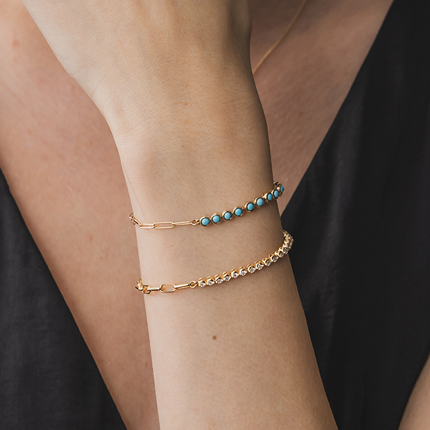 DIAMOND LINK BRACELET (L)(1ZU0480)K18 ブレスレット｜スター