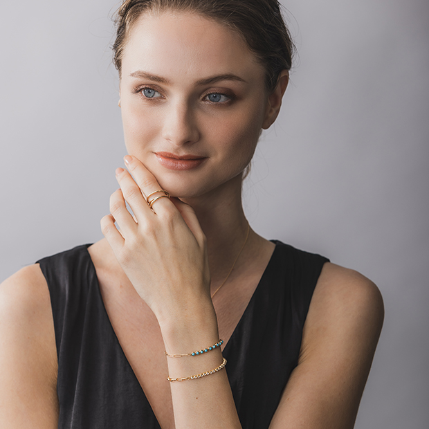 DIAMOND LINK BRACELET (L)(1ZU0480)K18 ブレスレット｜スター