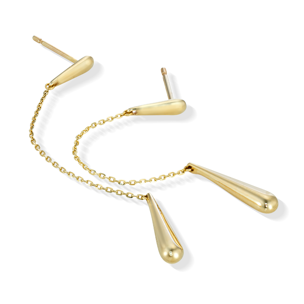 DROP CHAIN PIERCED EARRINGS(2JP0958)K10 ピアス｜スタージュエリー