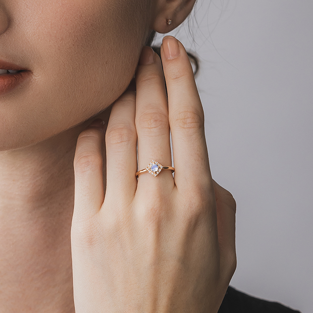 SQUARE HALO RING(2ZR1595)K18 リング｜スタージュエリー公式