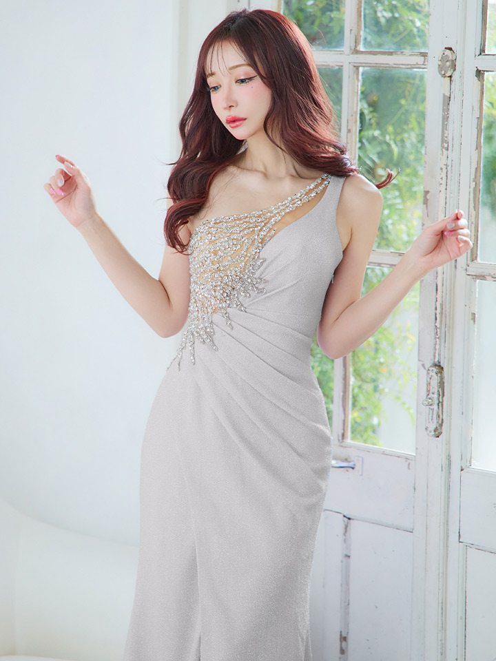 Lサイズあり【IRMA/イルマ】 ワンショル/ ビジュー/ ラメニット