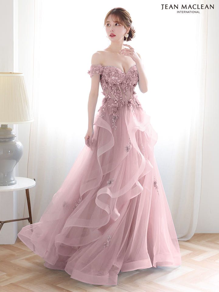 JEAN MACLEAN/ジャンマクレーン】立体フラワー/ シアー/ オフショル