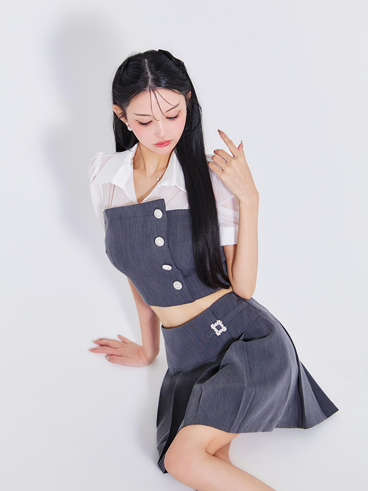 XSサイズあり【ANDY/アンディ】バイカラー/ 半袖/ 袖あり/ 襟付き