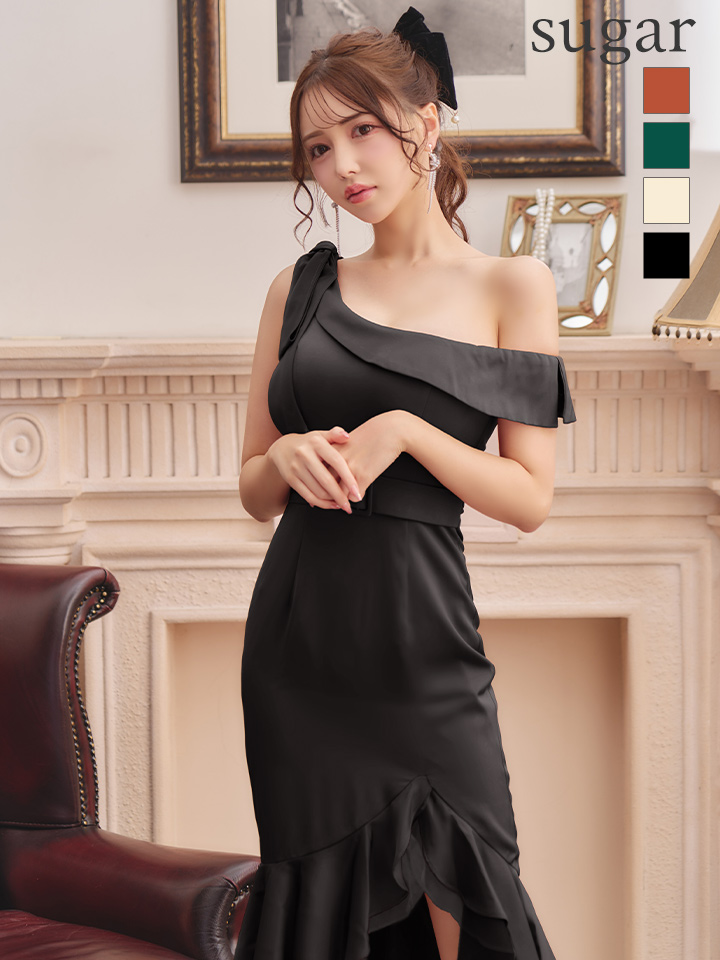 Lサイズあり【DEA./ディア】リボンワンショルダー/ サテン/ マーメイド