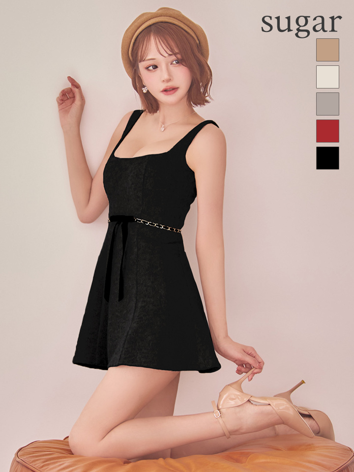 XSサイズあり【ROBE de FLEURS/ローブドフルール】ウエストリボン