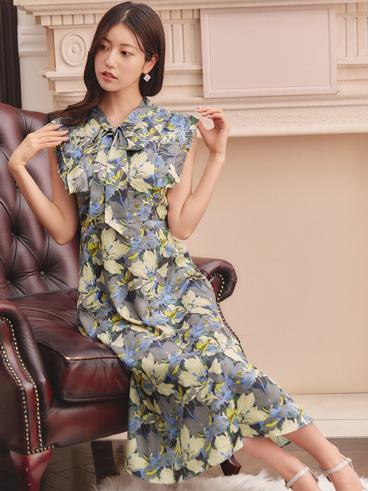 XS-Lサイズあり 【GINZA COUTURE/銀座クチュール】フラワープリント