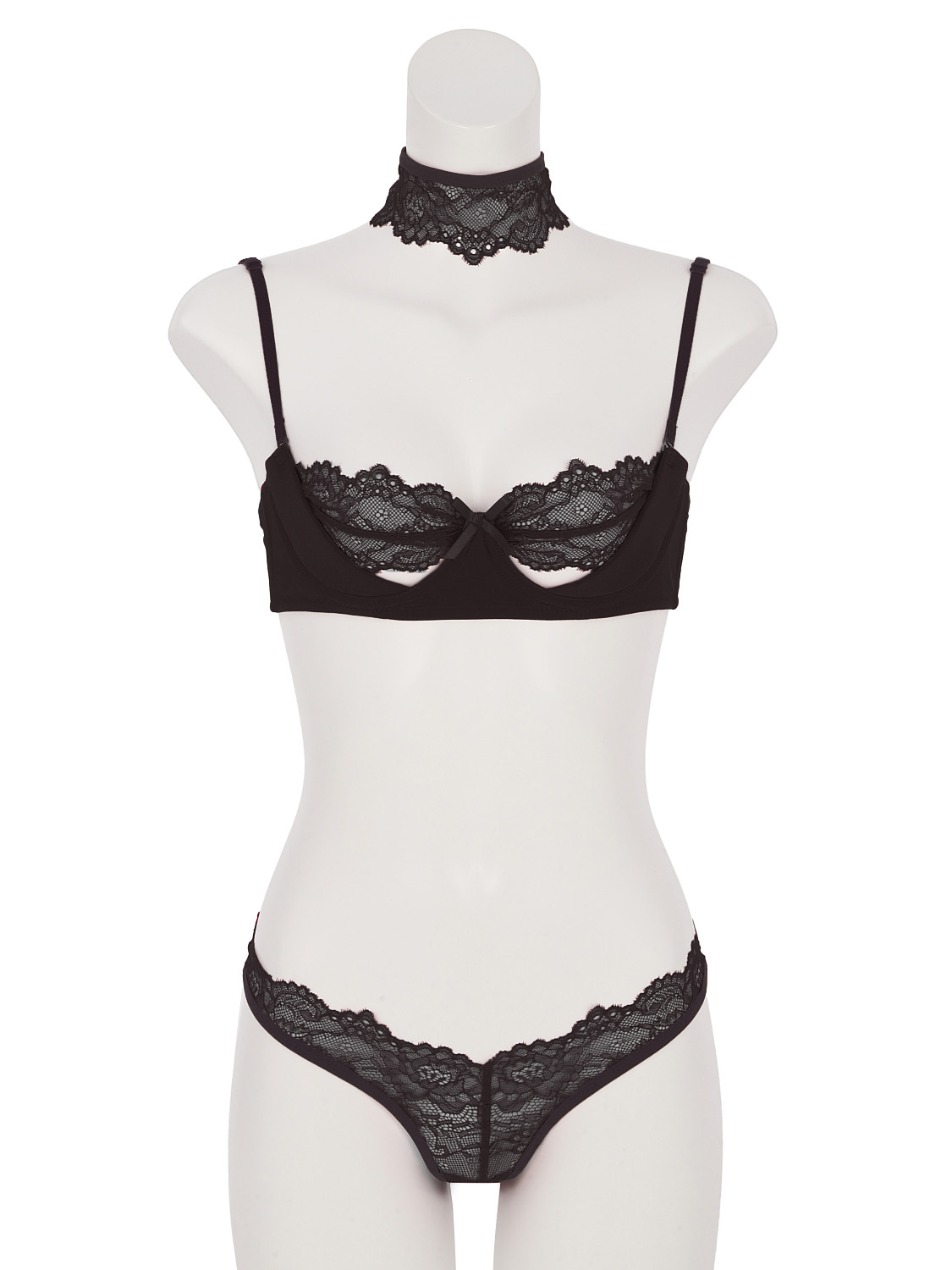 RAVIJOUR/ラヴィジュール】ピーカーブー ブラ&ショーツ セット