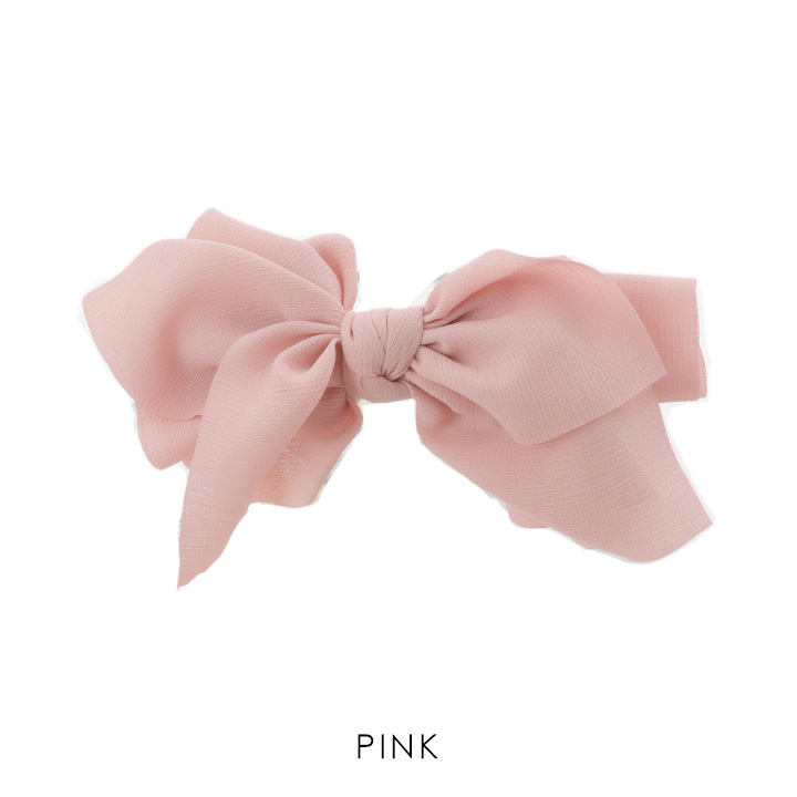 バレッタ】ピンクリボンバレッタ【1カラー】[OF02] - キャバドレス専門