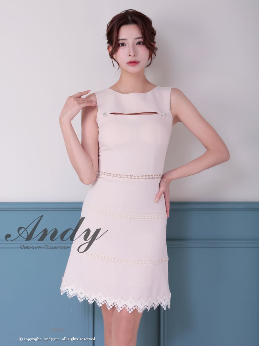 ANDY/アンディ】バストカットアウト/ ノースリーブ/ ボートネック