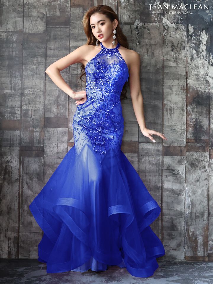 JEAN MACLEAN/ジャンマクレーン】ネット刺繍/ ホルターネック